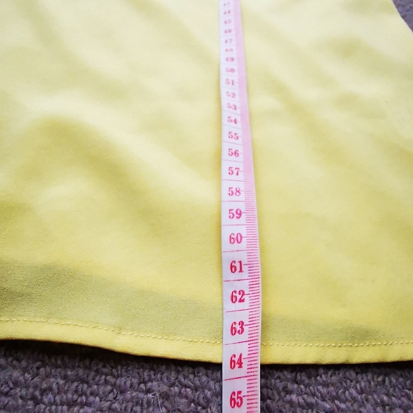 Assembly Label Top sz 10 tank style Yellow Spaghetti Straps Flowy Spring Colour - Picture 6 of 9